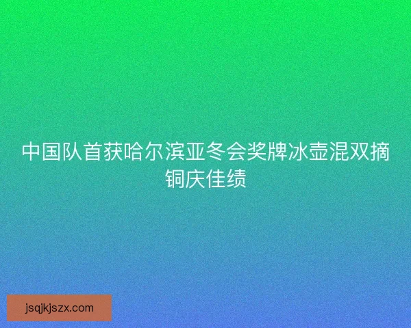 中国队首获哈尔滨亚冬会奖牌冰壶混双摘铜庆佳绩
